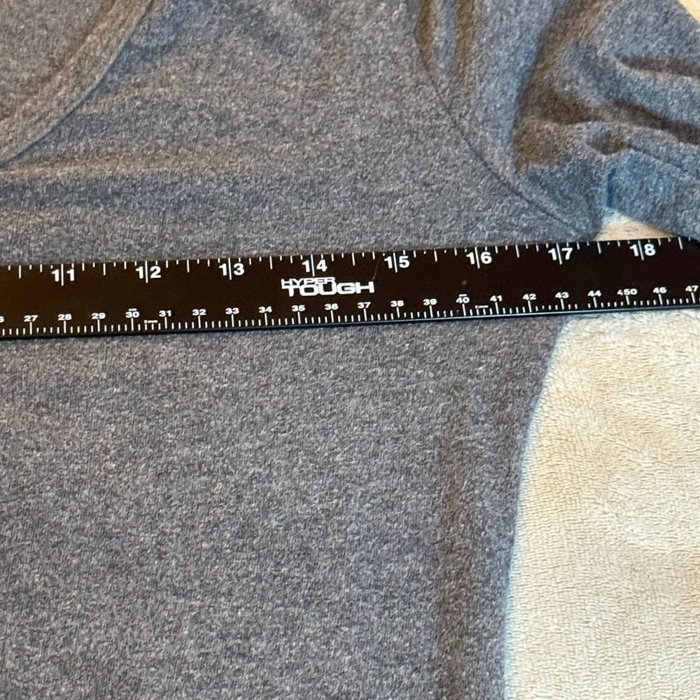 James Perse Ruched Heather Gray Stretch Cotton-Blend Jersey Midi Dress‎ Size 4 - Picture 5 of 8